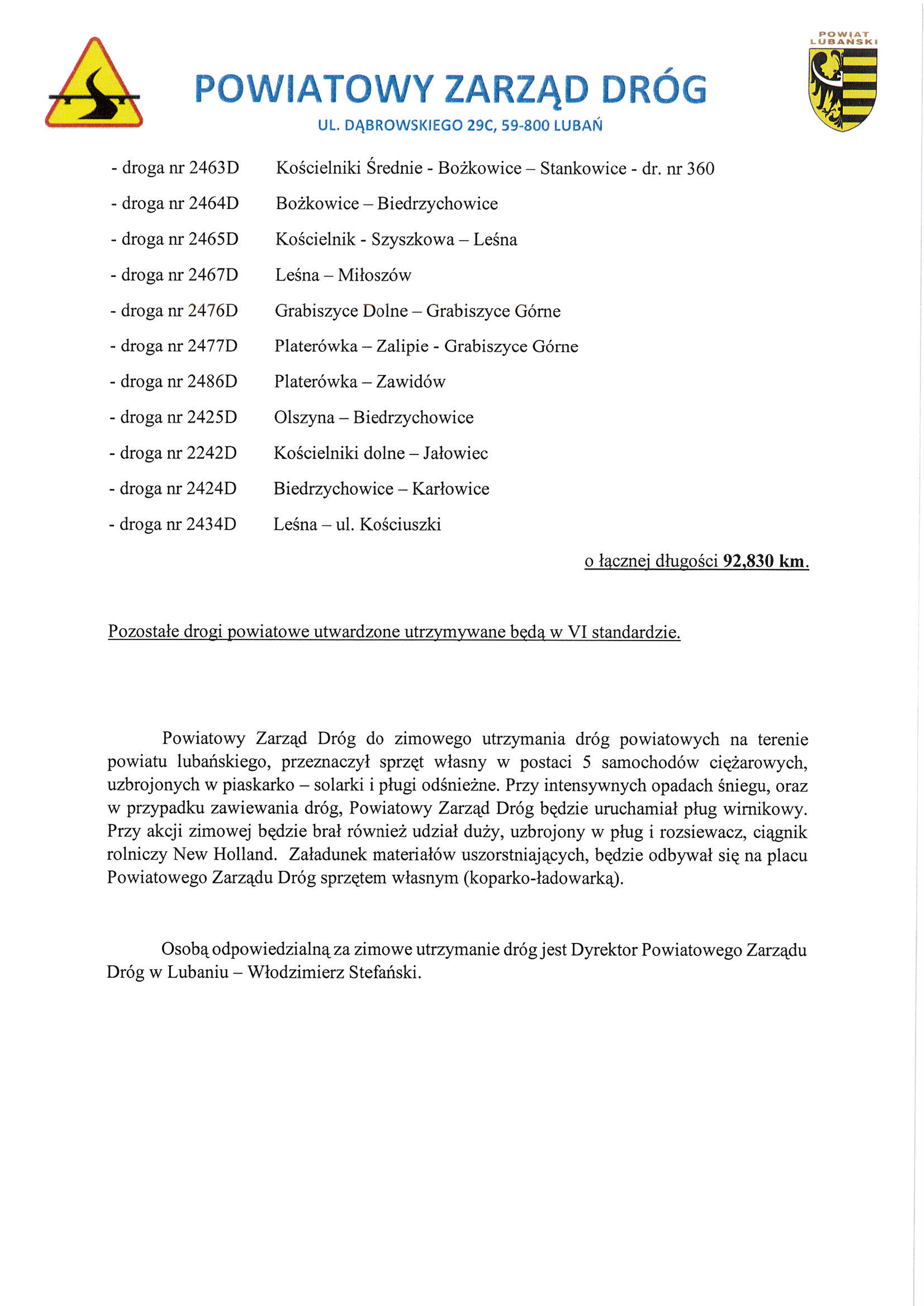 PZD zimowe utrzymanie dr&oacute;g